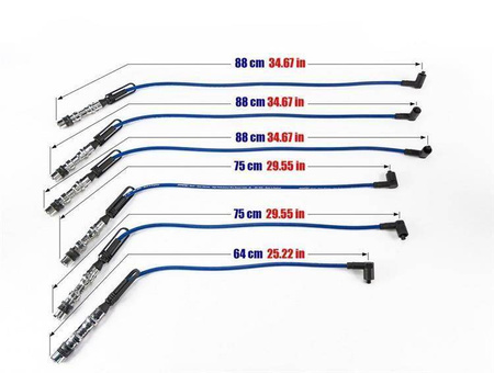 Ignition Leads Volkswagen Bora Golf SHARAN 2.8 V6 99-10 Blue