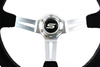 SLIDE steering wheel 350 mm suede silver - 90 mm offset