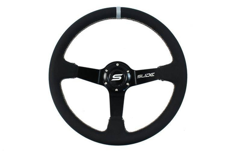 SLIDE steering wheel 350 mm leather black - 80 mm offset