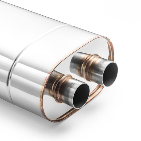 Silencieux Sport E004 Elliptique – Embouti, Universel, Acier Inoxydable T304