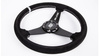 SLIDE steering wheel 350 mm suede silver - 20 mm offset 
