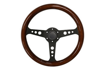 Volante 350 mm – legno, nero