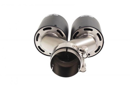 Double exhaust tip 101 mm inlet 76 mm SLIDE 