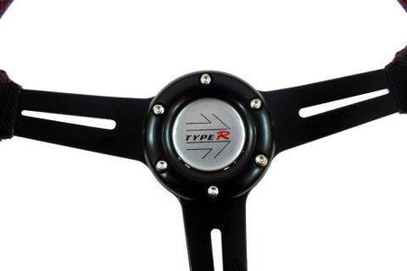 PRO sport steering wheel 350 mm black leather – 40 mm offset