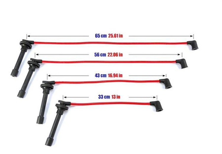 Câbles d’allumage Honda Civic Prelude Rover 618 93-00 rouge