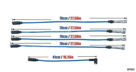 Cavi candela Audi A6 Coupe Carbiolet 1.8-2.8L 89-00 blu