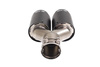 Double exhaust tip 101 mm inlet 76 mm SLIDE 