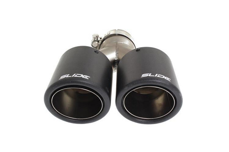 Double exhaust tip 89 mm inlet 63.5 mm SLIDE