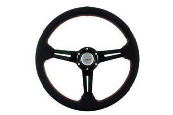 PRO sport steering wheel 350 mm black leather – 40 mm offset