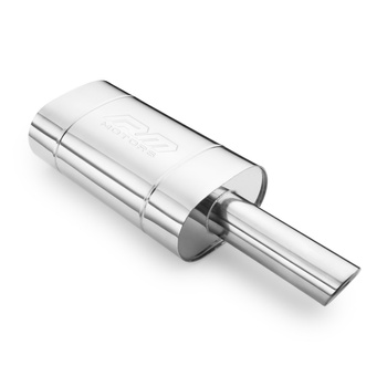 Universal elliptical muffler E111 50 with embossing