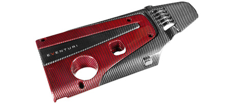 Motorabdeckung Honda FK8 FK2 Schwarz-Rot Eventuri