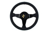 SLIDE steering wheel 350 mm leather black - 90 mm offset 
