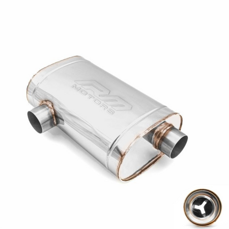 Marmitta Sportiva E008 63/350 Ellittica – Impronta, Universale, Acciaio Inossidabile T304