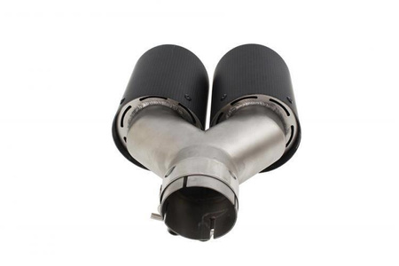Dual exhaust tip 2×89 mm, inlet 57 mm – carbon, size XL
