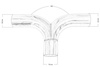 Auspuff-T-Stück 180° 60/70mm 304SS