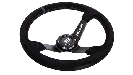 SLIDE steering wheel 350 mm suede grey - 45 mm offset 