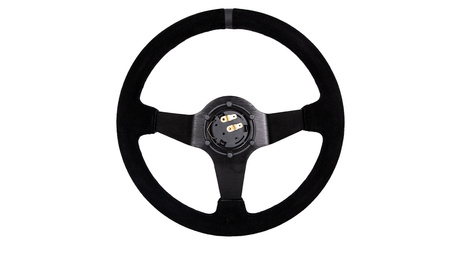 SLIDE steering wheel 350 mm suede grey - 45 mm offset 