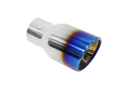 Auspuffblende 89 mm, Eingang 63 mm – poliert, Burned  