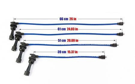 Cables de encendido Mitsubishi Eclipse II 4G63 4G63T 95-98 rojo