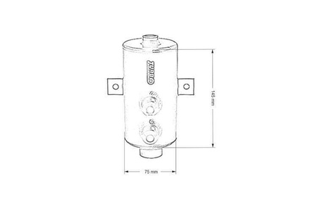 Oil Catch Tank 0,75L Schwarz