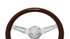 Volant 350 mm – bois, argent  