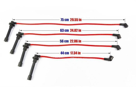 Câbles d’allumage Honda CRX Civic LOGO 92-02 bleu