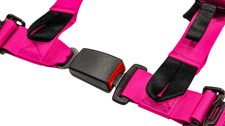 Racing seat belts SLIDE V2 pink 4p 2" E4 