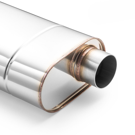 Sport Performance Exhaust Muffler EM002 Elliptical – Without Embossing, Universal, Stainless Steel T304