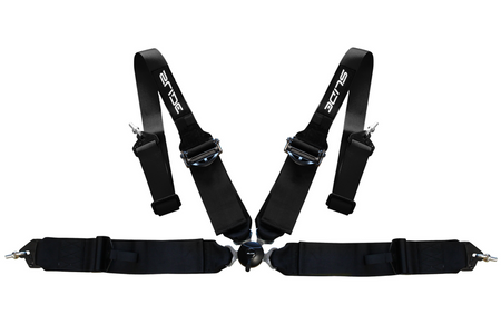 Racing seat belts SLIDE Quick 4p 2"+3" black 