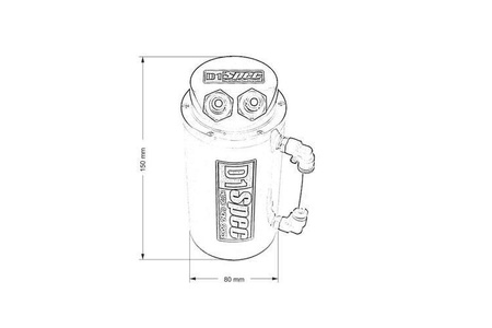 Oil Catch Tank 15mm Black D1Spec