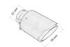 Exhaust tip 80 mm, inlet 57 mm – carbon