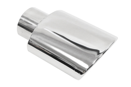 Exhaust tip 120×75 mm, inlet 63 mm – polished