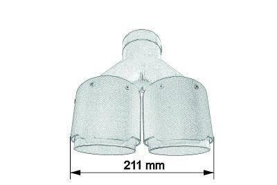 Doppio terminale di scarico 101 mm ingresso 76 mm SLIDE