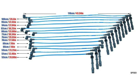 Cavi candela Mercedes S600 SL600 6.0 V12 91-93 rosso