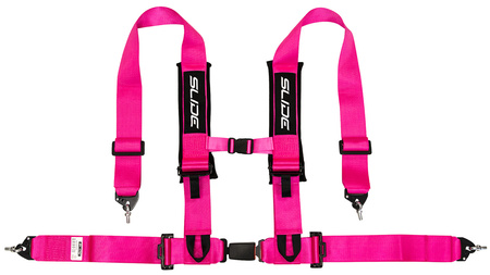 Racing seat belts SLIDE V2 pink 4p 3" E4