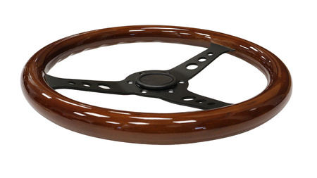 Volante 350 mm – madera, negro