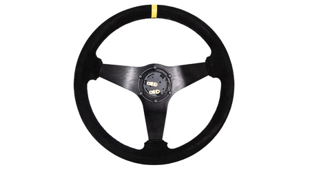 SLIDE steering wheel 350 mm suede yellow - 20 mm offset 