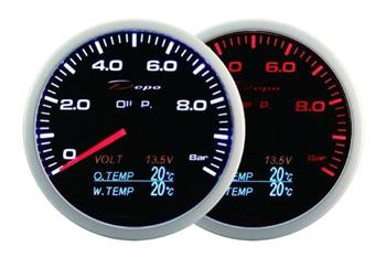 Gauge 60mm 4in1 Oil Pressure/Volt/Oil Temperature/Water Temperature Depo WA