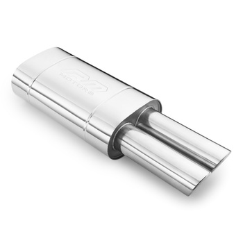 Silenciador elíptico universal E102 2X50 con grabado