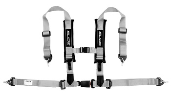Ceintures de sécurité de course SLIDE V2 argent 4p 2" E4