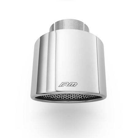 Embout d’échappement ovale incliné inox poli KOZP77/100/63DP avec collier