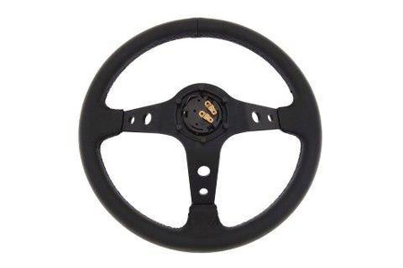 Volante sportivo PRO 350 mm pelle nera – offset 80 mm  