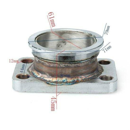 Turbo Flansch T3 auf 2,5" V-Band Edelstahl