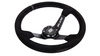 SLIDE steering wheel 350 mm suede grey - 45 mm offset 