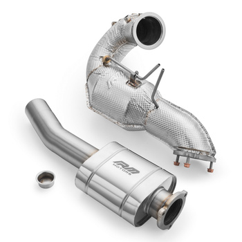 Kit downpipe Audi Q5 3.0 TDI avec catalyseur EURO 6, silencieux et bouclier thermique