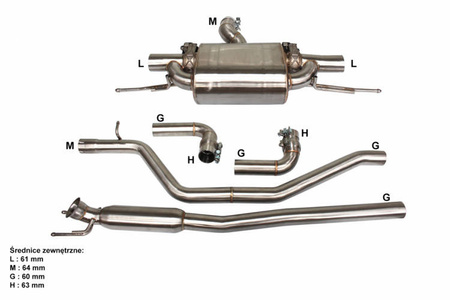 Mercedes Benz GLA200/GLA220/GLA260 1.6T/2.0T (2015+) Active Exhaust System Cat-Back