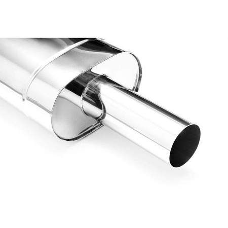 Universal elliptical muffler E202 76R 50 with embossing