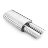 Universal elliptical muffler E105 2X50/P with embossing