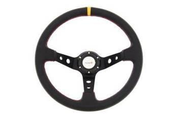 PRO Sportlenkrad 350 mm gelber Carbon – 80 mm Versatz