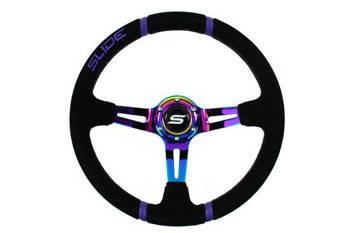 SLIDE steering wheel 350 mm NeoChrome suede - 80 mm offset